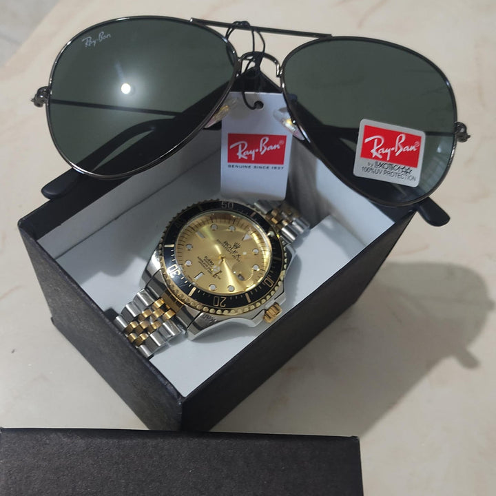 PROMOCIÓN - COMPRA 1 E LLEVA 2 [ 1x ROLEX SUBMARINER + 1x GAFAS RAYBAN TIPO PILOTO] Últimas unidades en stock